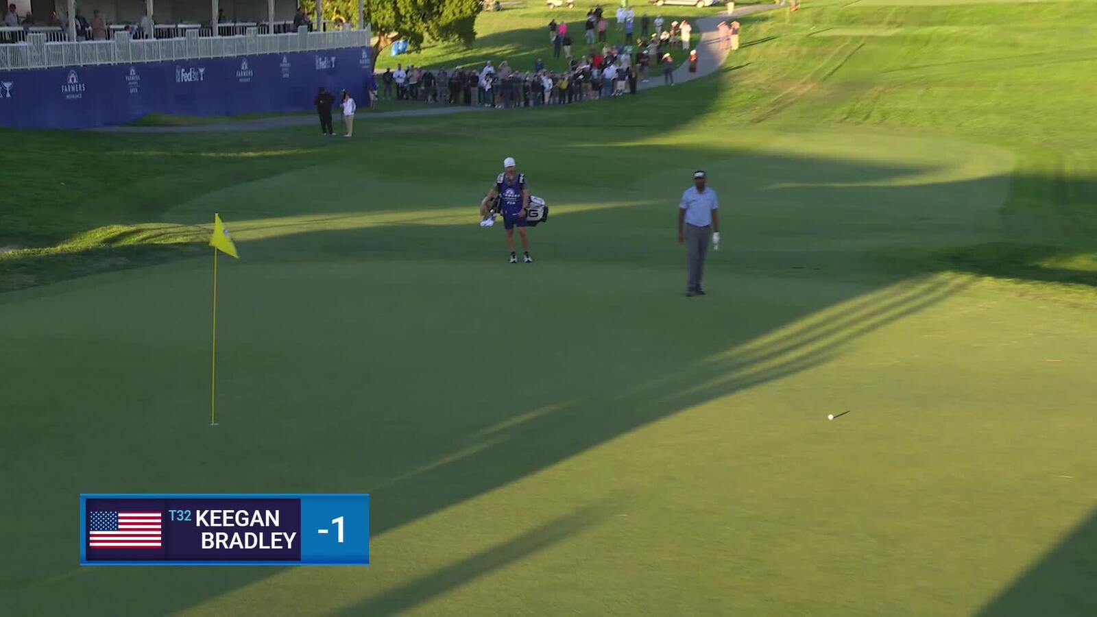 Keegan Bradley | Round 2 | 16th hole | Shot 2 | 2025 Farmers