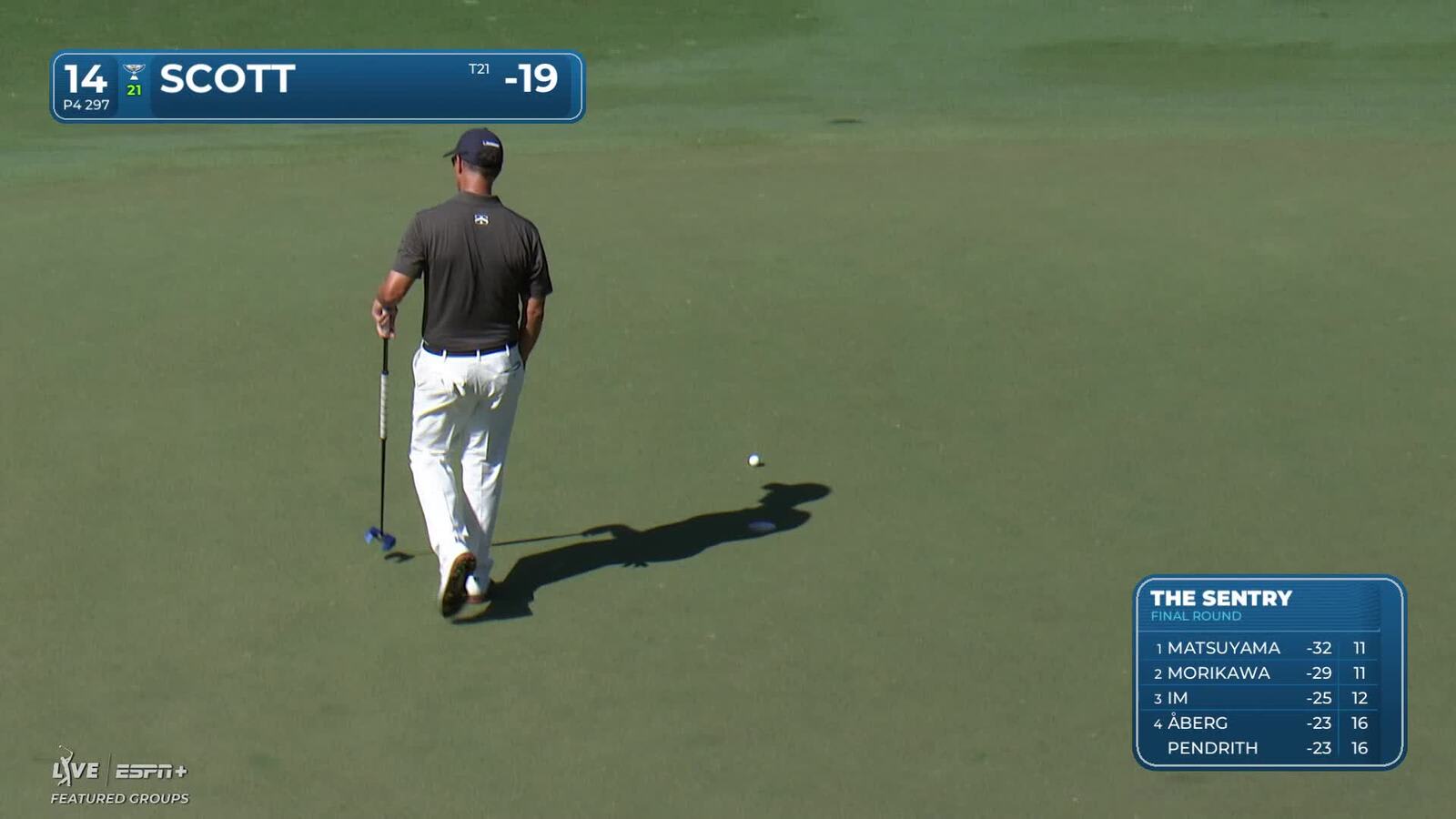 Adam Scott | Round 4 | 14th hole | Shot 3 | 2025 The Sentry