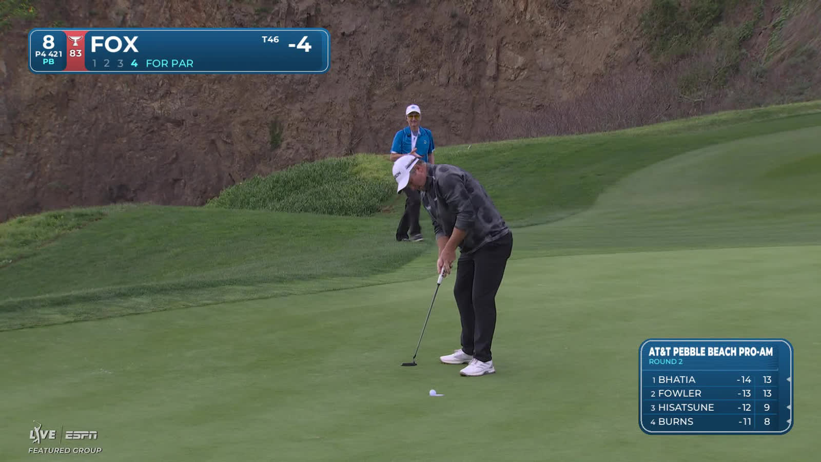 Ryan Fox | Round 2 | 8th hole | Shot 4 | 2026 AT&T Pebble Beach