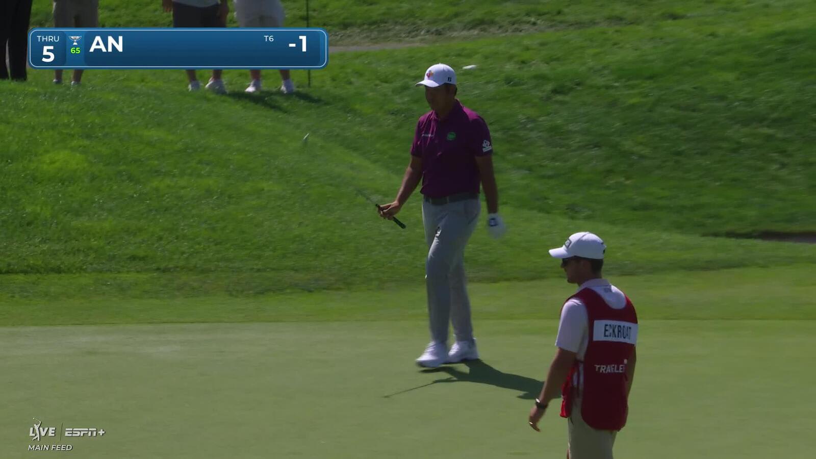 Byeong Hun An | Round 1 | 5th hole | Shot 2 | 2025 Travelers