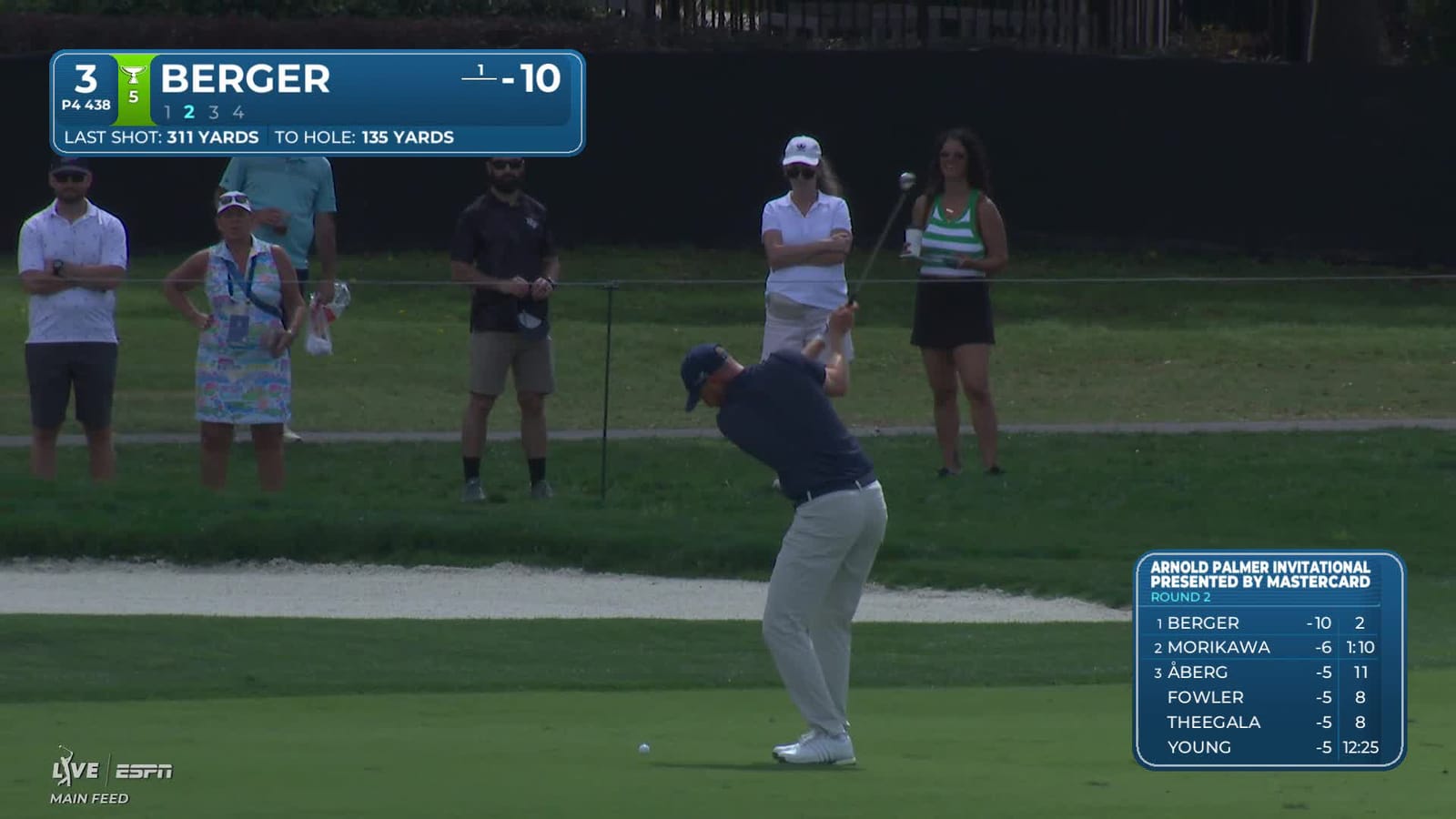 Daniel Berger | Round 2 | 3rd hole | Shot 2 | 2026 Arnold Palmer