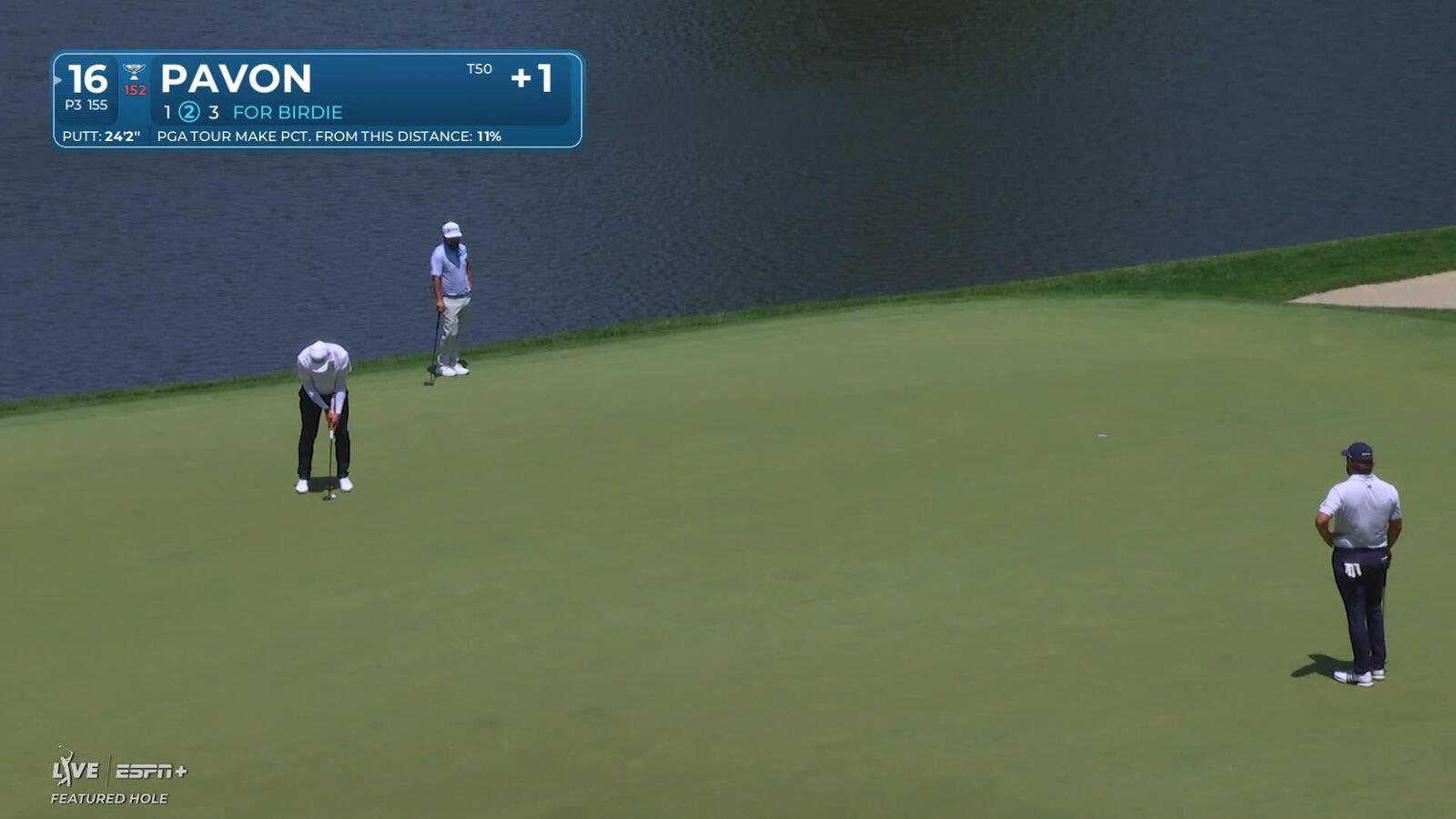 Matthieu Pavon | Round 4 | 16th hole | Shot 3 | 2025 Travelers