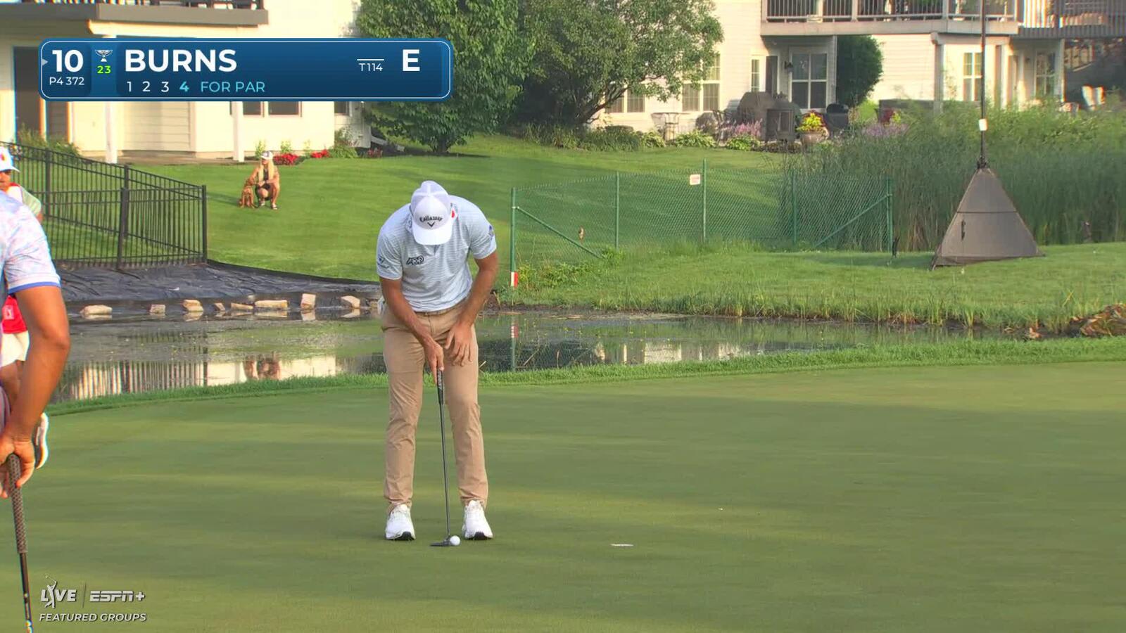 Sam Burns | Round 2 | 10th hole | Shot 4 | 2025 3M Open