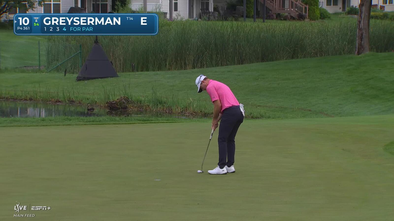 Max Greyserman | Round 1 | 10th hole | Shot 4 | 2025 3M Open