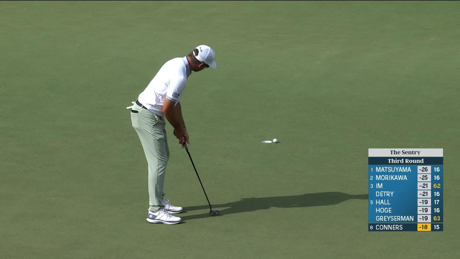 Corey Conners | Round 3 | 16th hole | Shot 4 | 2025 The Sentry