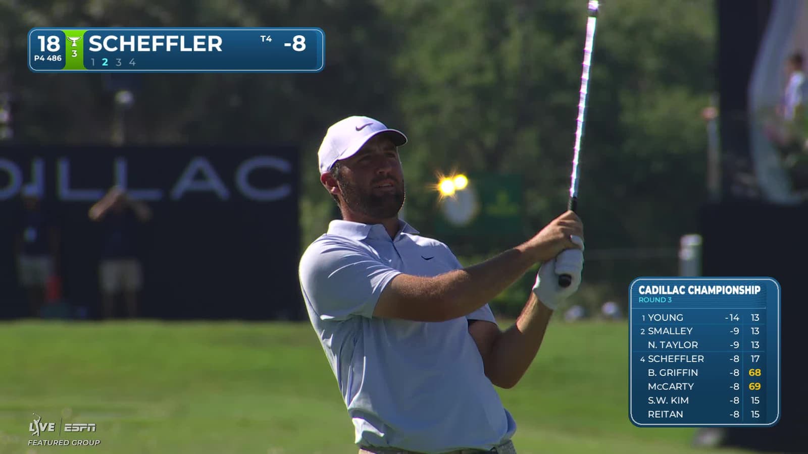 Scottie Scheffler | Round 3 | 18th hole | Shot 2 | 2026 Cadillac