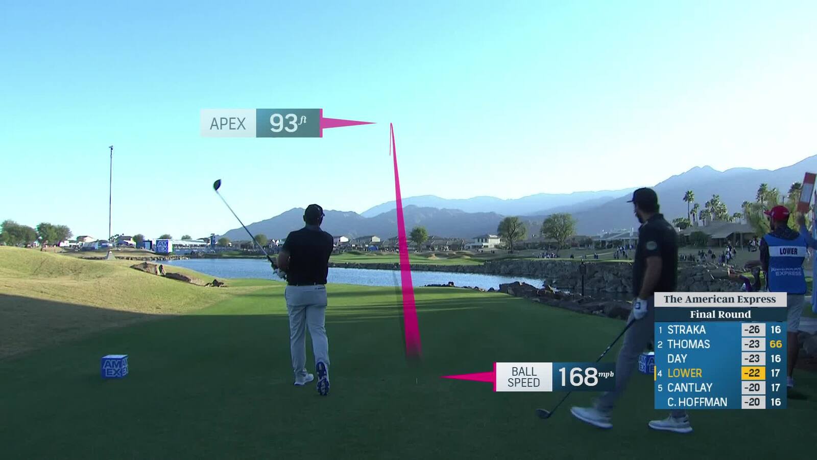 Justin Lower | Round 4 | 18th hole | Shot 1 | 2025 The American Express