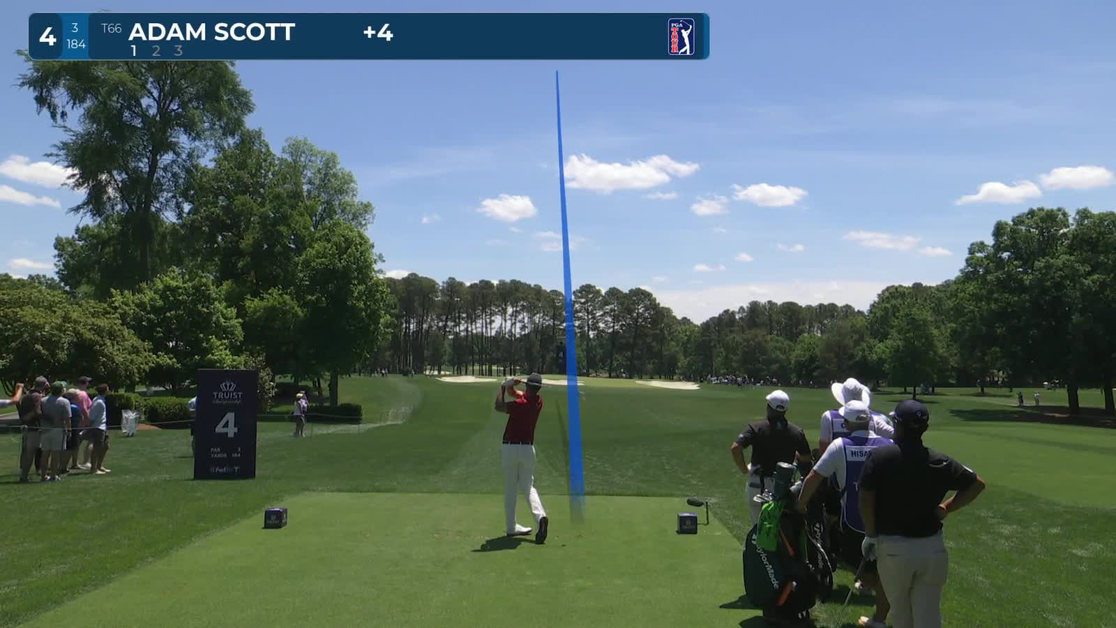 Adam Scott | Round 2 | 4th hole | Shot 1 | 2026 Truist Championship