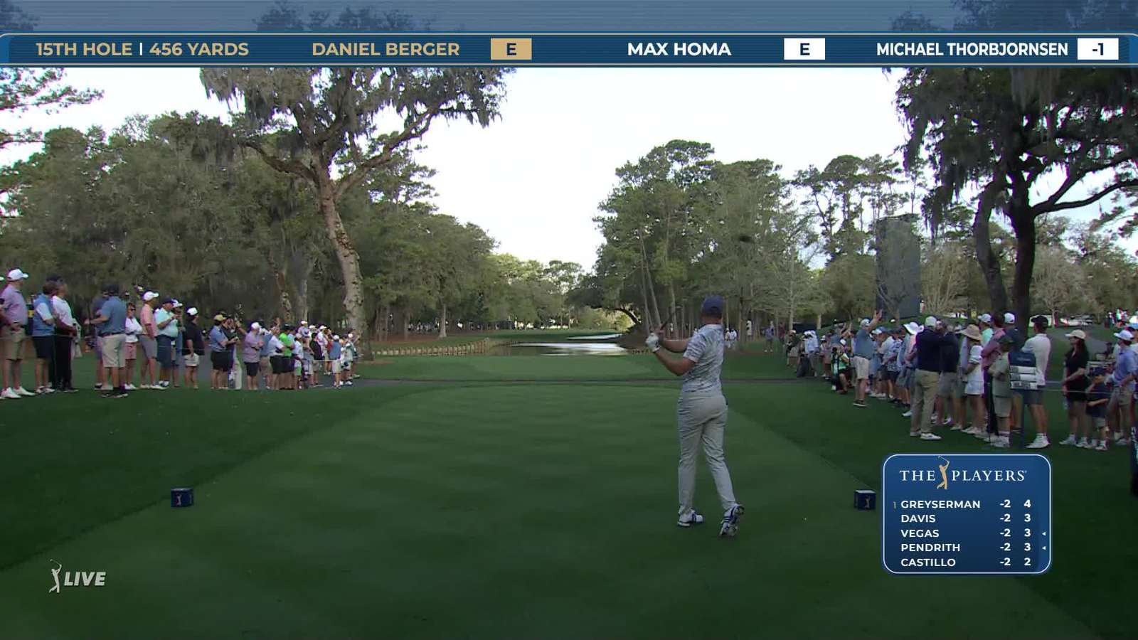 Daniel Berger | Round 1 | 15th hole | Shot 1 | 2026 THE PLAYERS