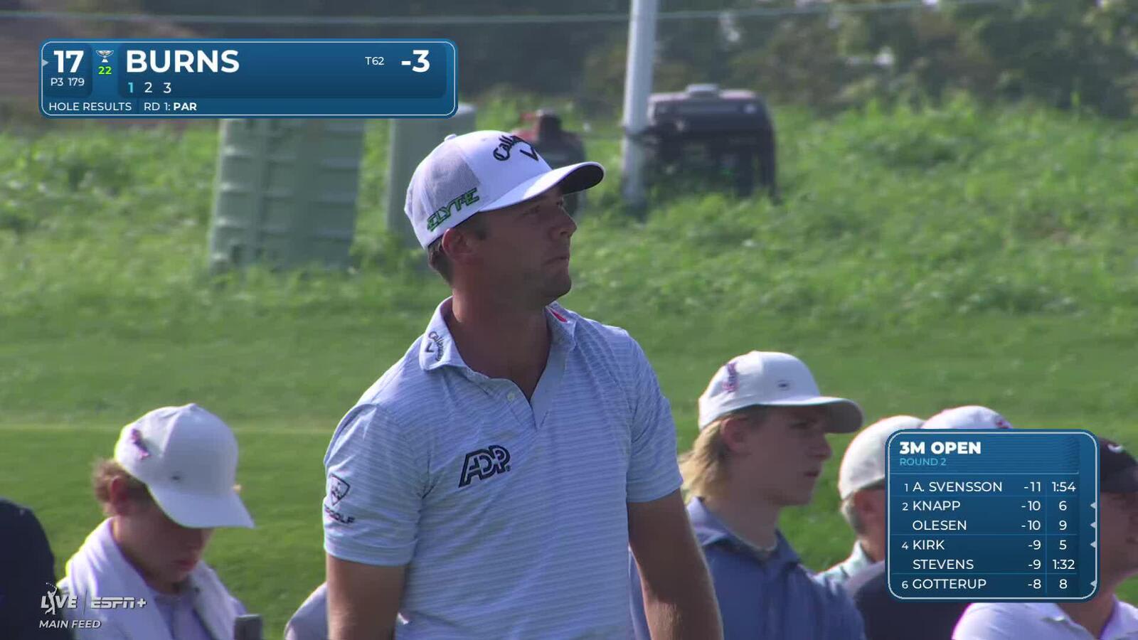Sam Burns | Round 2 | 17th hole | Shot 1 | 2025 3M Open