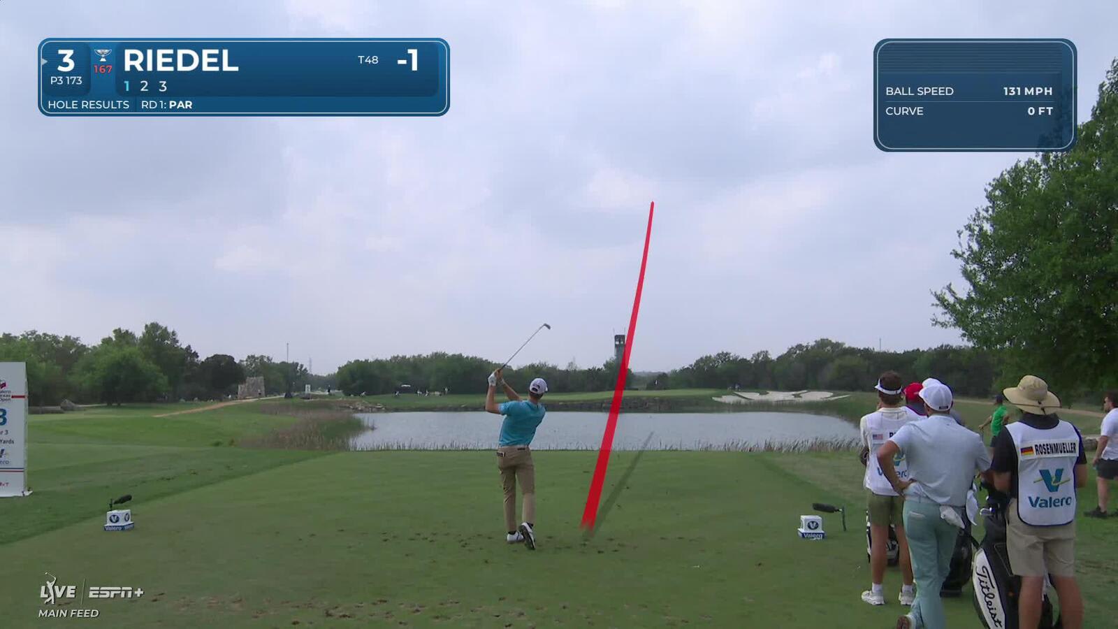 Matthew Riedel | Round 2 | 3rd hole | Shot 1 | 2025 Valero