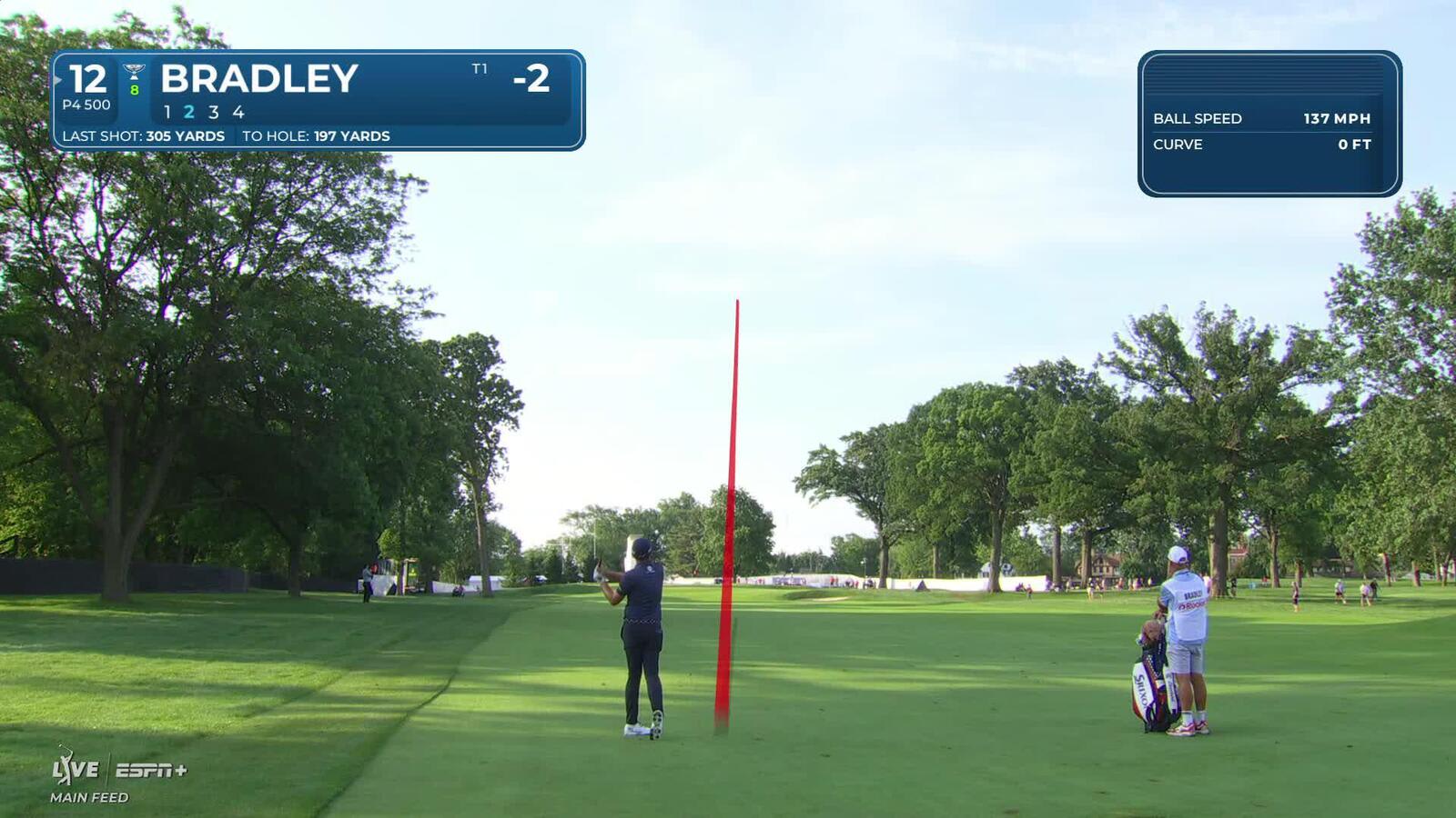 Keegan Bradley | Round 1 | 12th hole | Shot 2 | 2025 Rocket Classic