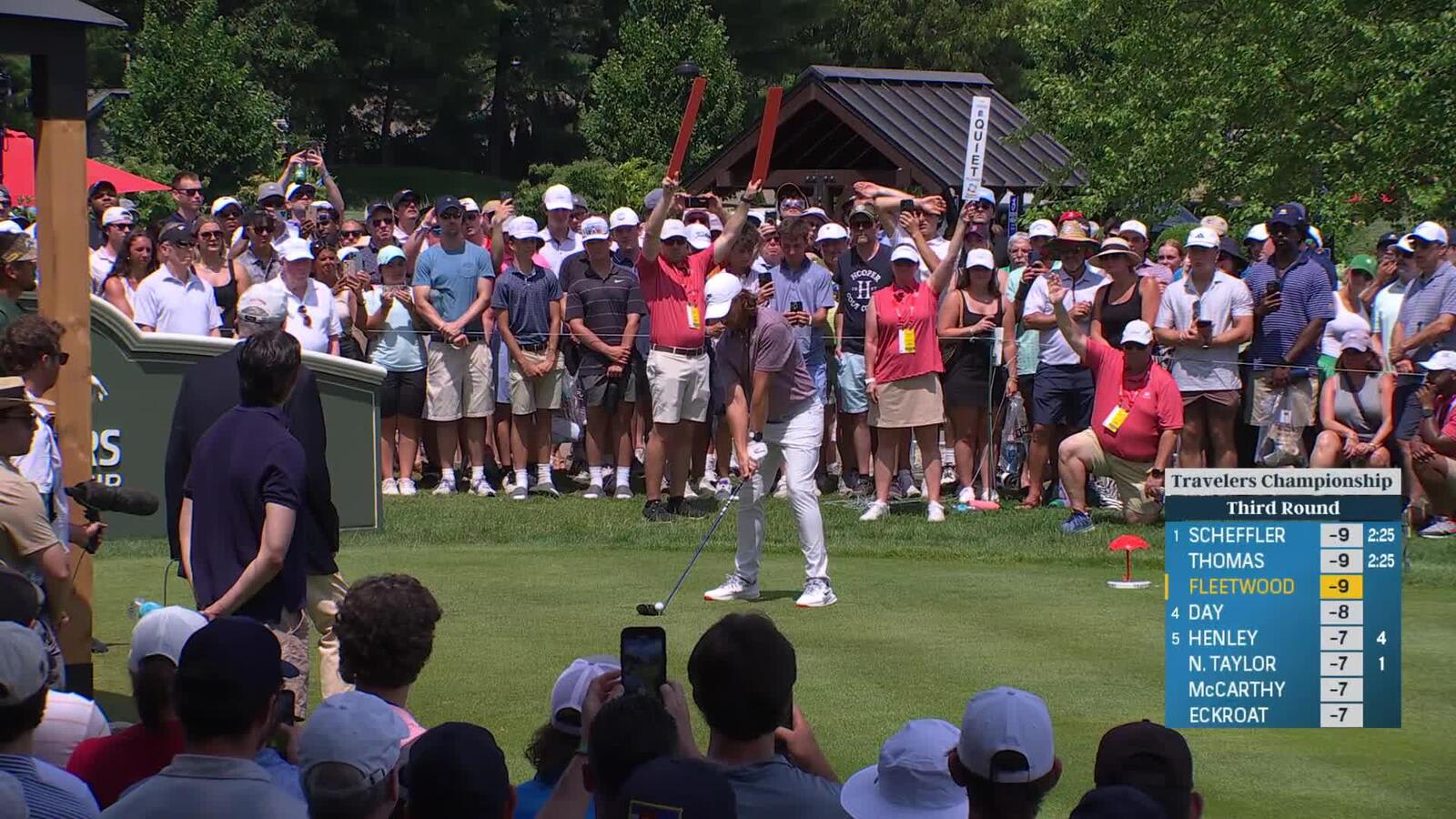 Tommy Fleetwood | Round 3 | 1st hole | Shot 1 | 2025 Travelers