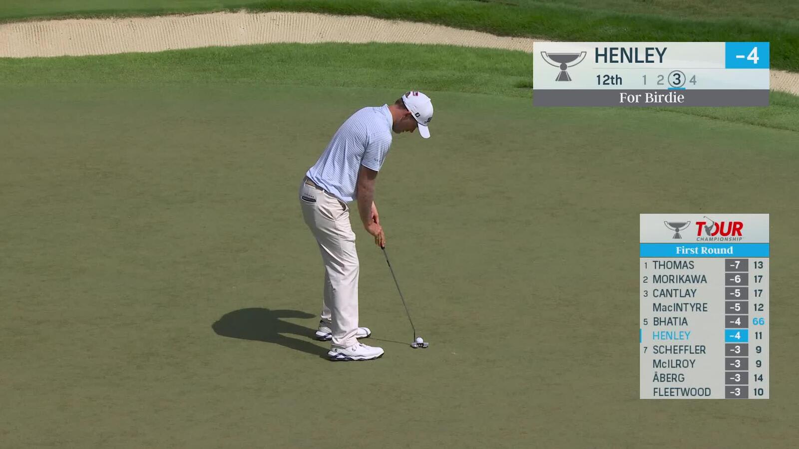 Russell Henley | Round 1 | 12th hole | Shot 3 | 2025 TOUR Championship