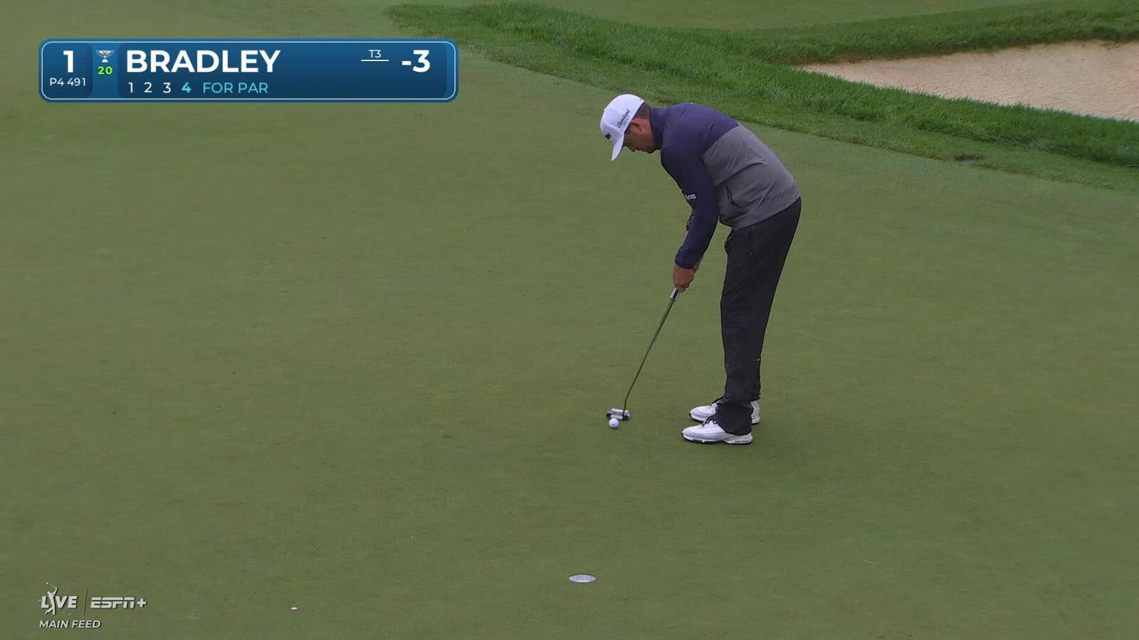 Keegan Bradley | Round 2 | 1st hole | Shot 5 | 2025 the Memorial