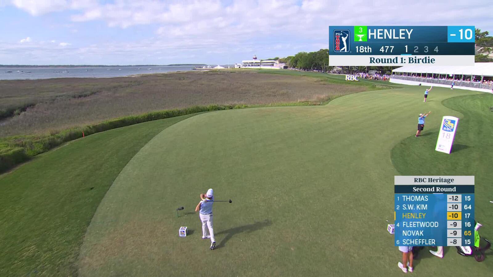 Russell Henley | Round 2 | 18th hole | Shot 1 | 2025 RBC Heritage