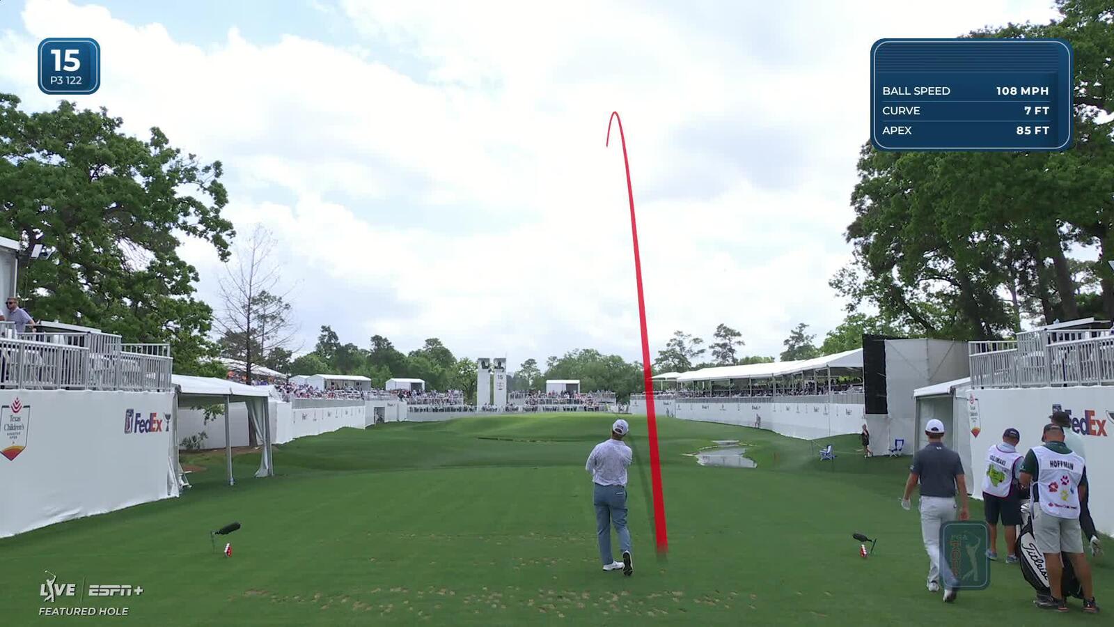 Charley Hoffman | Round 3 | 15th hole | Shot 1 | 2025 Houston Open