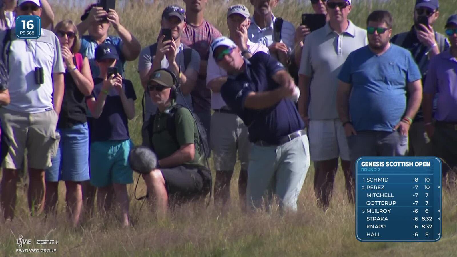 Ryan Fox | Round 2 | 16th hole | Shot 3 | 2025 Genesis Scottish Open