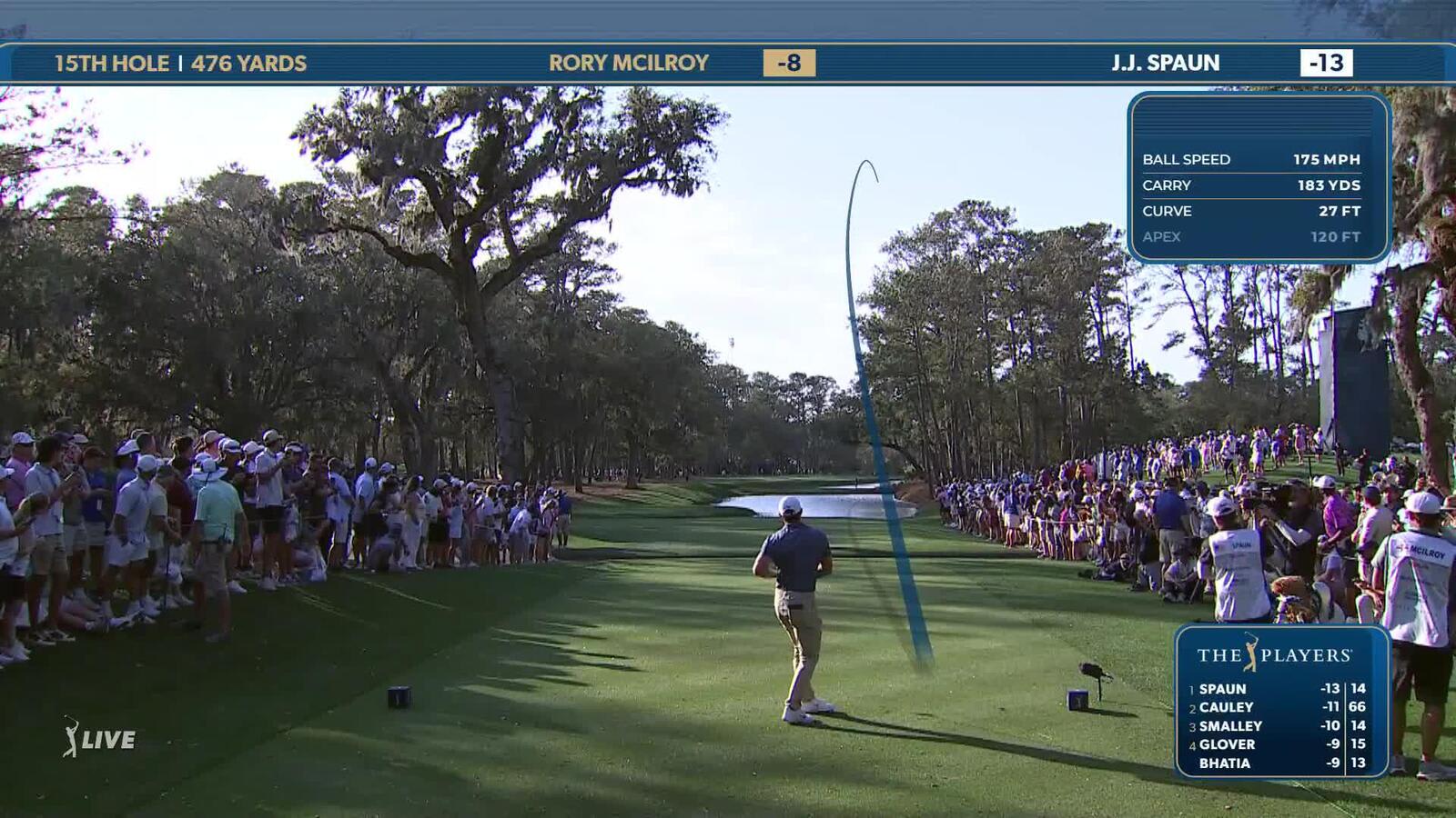Rory McIlroy | Round 3 | 15th hole | Shot 1 | 2025 THE PLAYERS