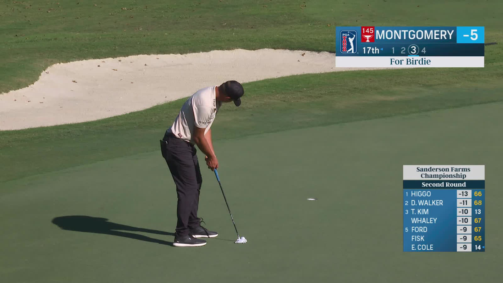 Taylor Montgomery | Round 2 | 17th hole | Shot 3 | 2025 Sanderson Farms