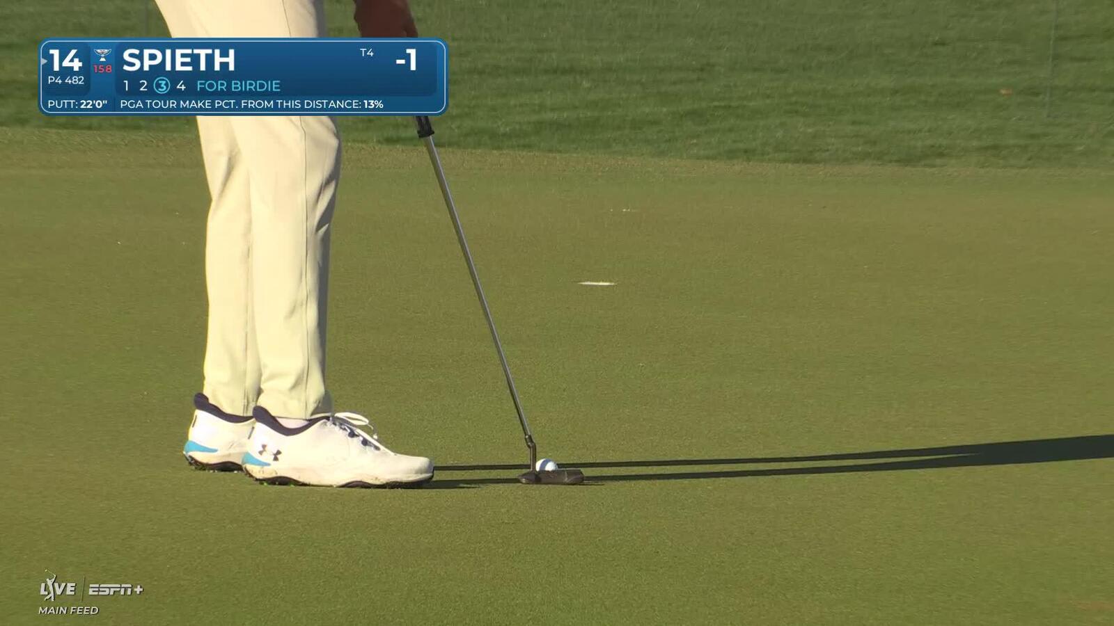 Jordan Spieth | Round 1 | 14th hole | Shot 4 | 2025 WM Phoenix Open