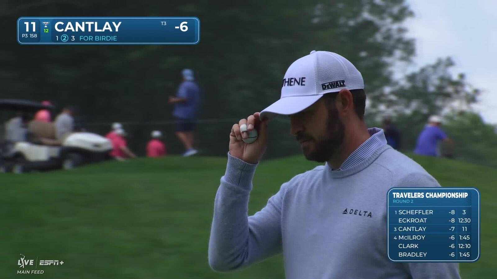 Patrick Cantlay | Round 2 | 11th hole | Shot 2 | 2025 Travelers