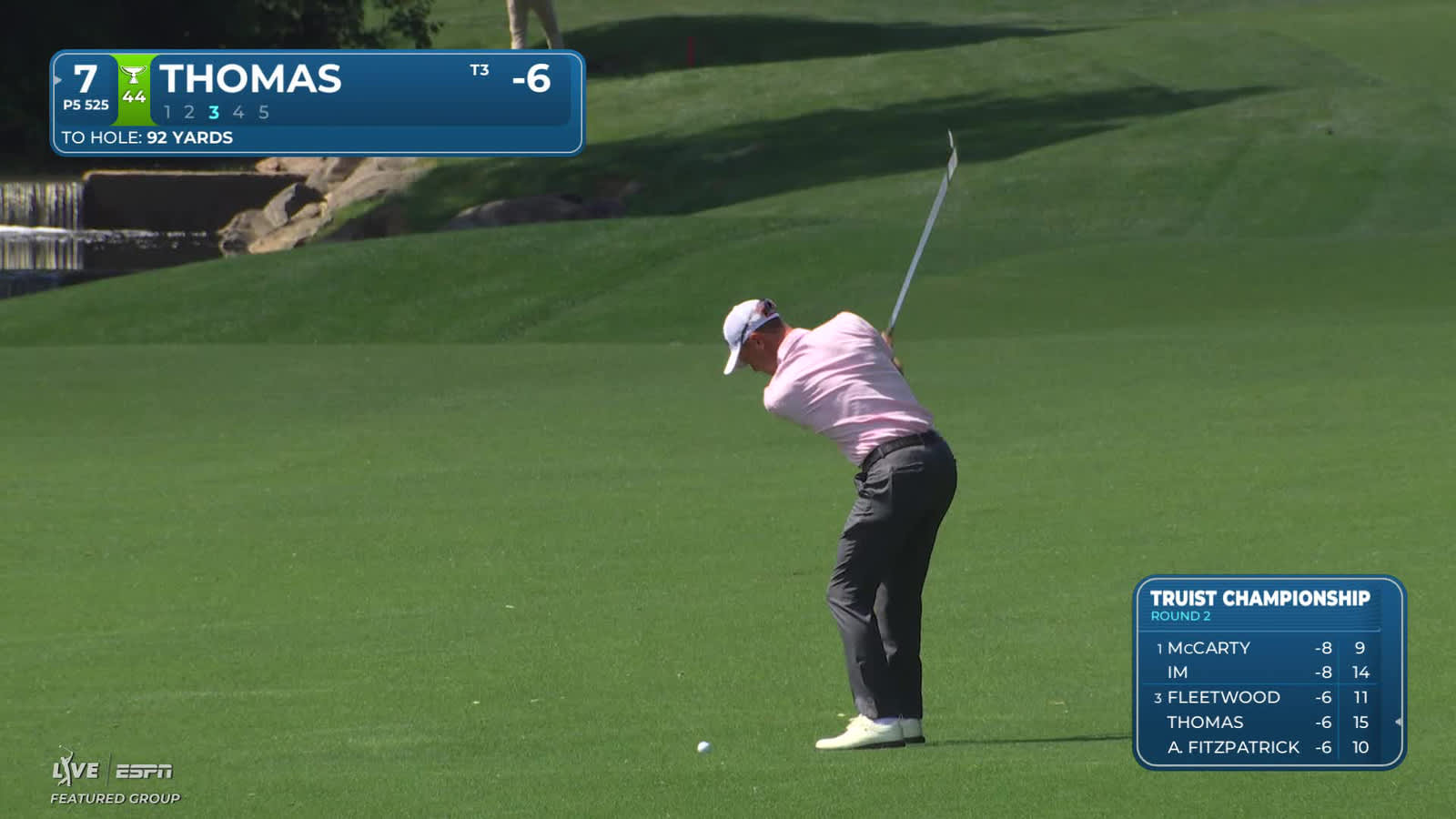 Justin Thomas | Round 2 | 7th hole | Shot 3 | 2026 Truist Championship