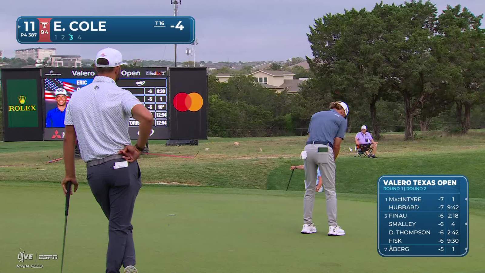 Eric Cole | Round 2 | 11th hole | Shot 4 | 2026 Valero