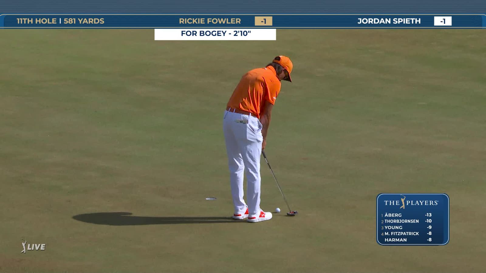 Rickie Fowler | Round 4 | 11th hole | Shot 6 | 2026 THE PLAYERS
