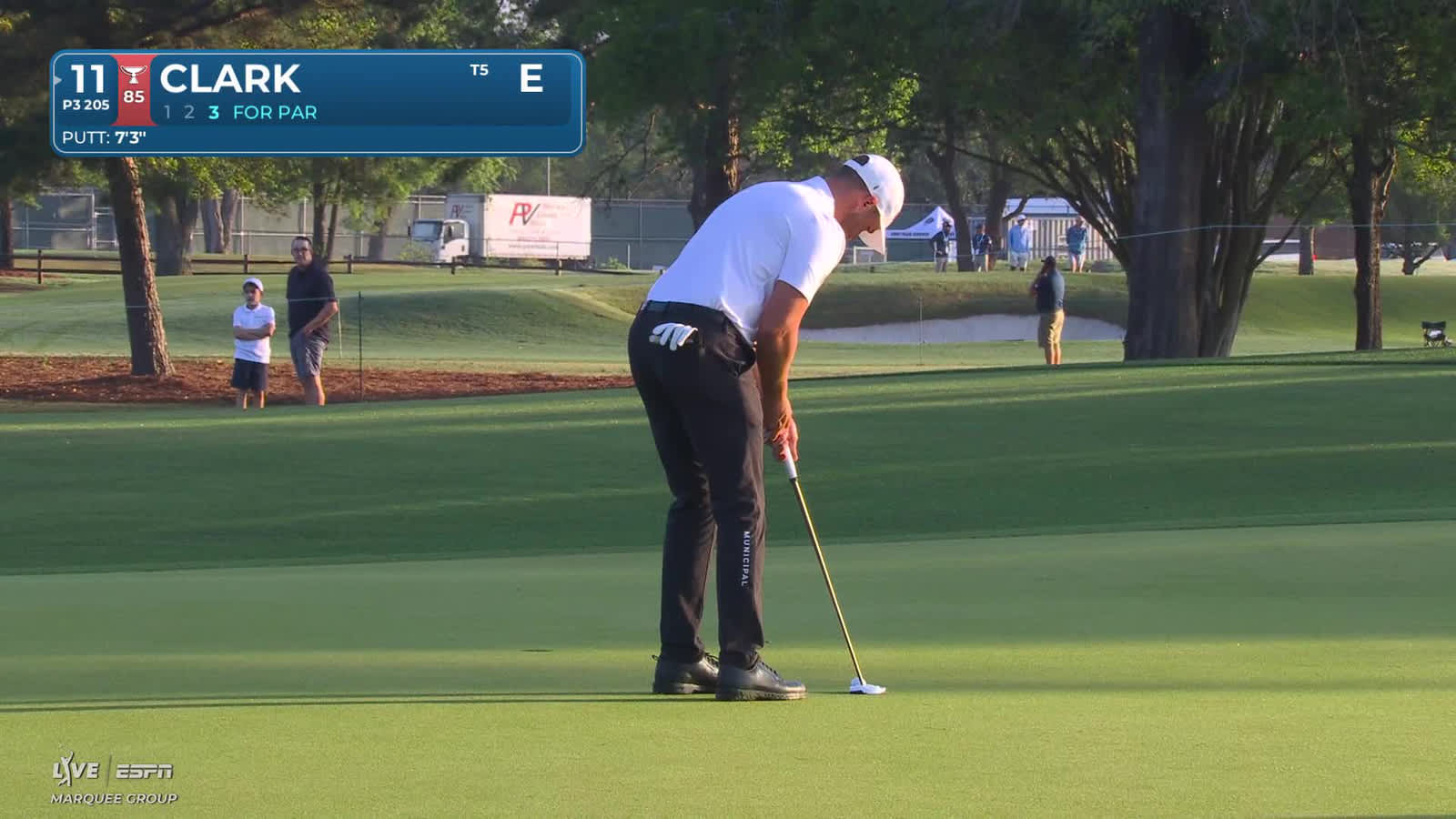 Wyndham Clark | Round 1 | 11th hole | Shot 4 | -1 