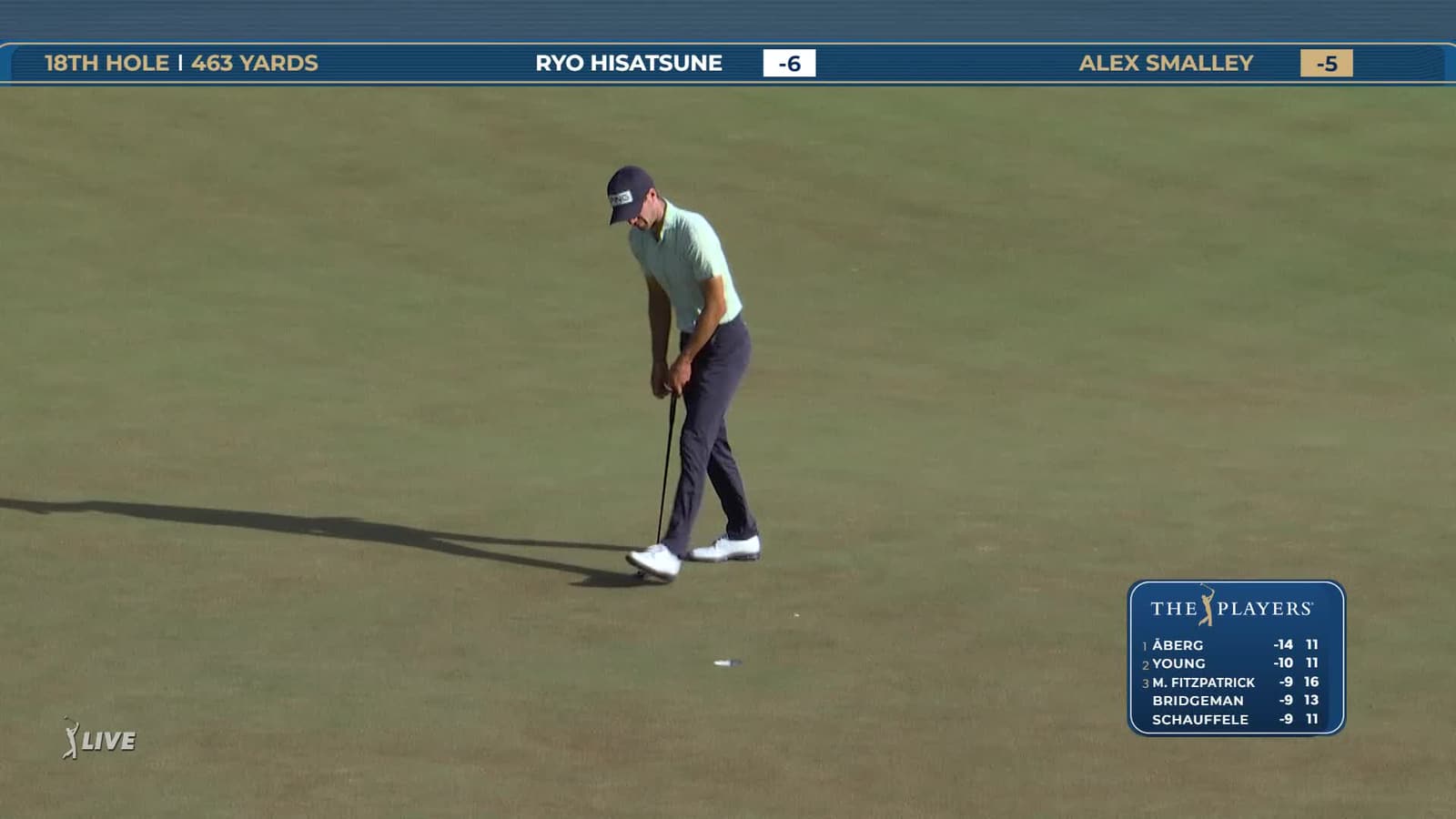 Alex Smalley | Round 3 | 18th hole | Shot 4 | 2026 THE PLAYERS