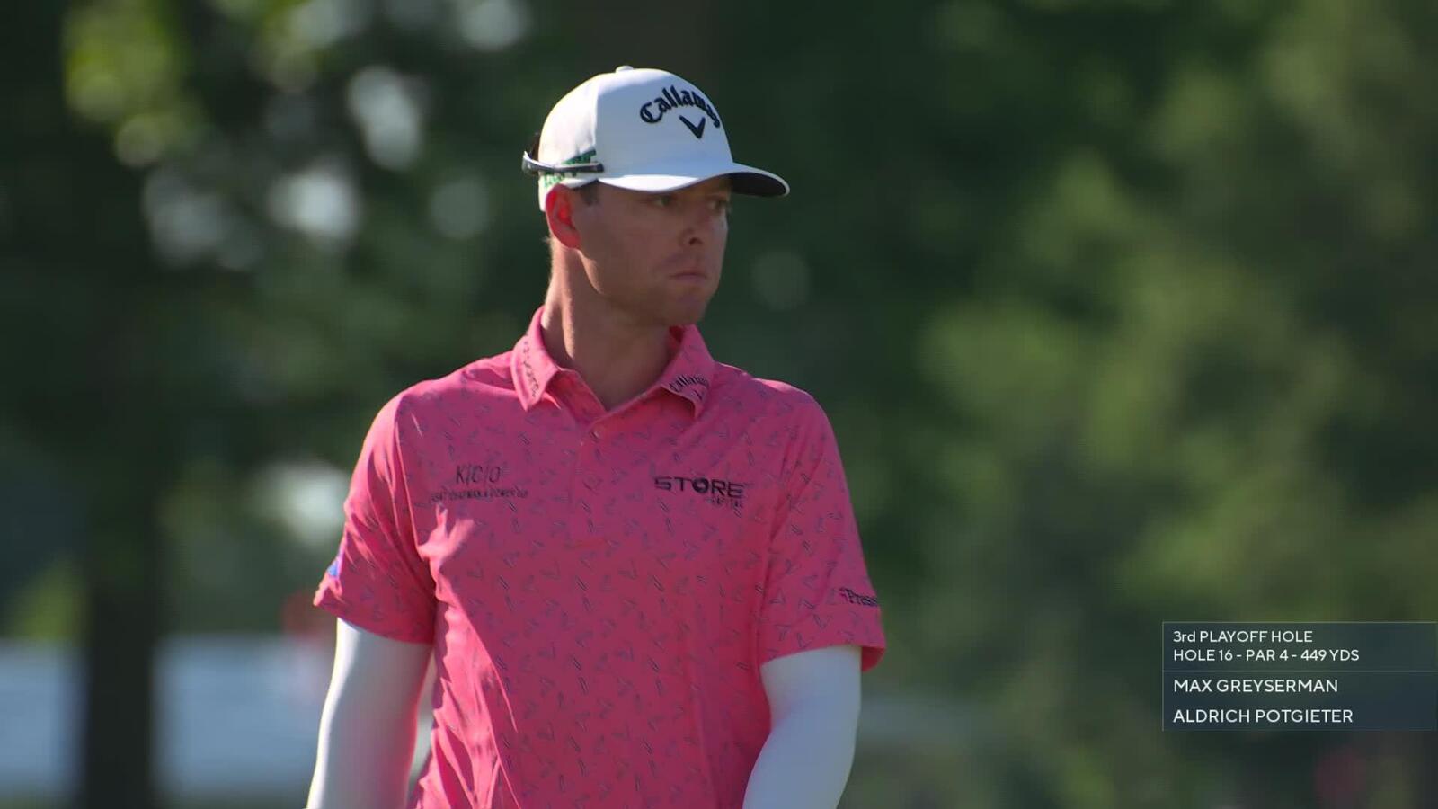 Max Greyserman | Playoff 3 | 16th hole | Shot 4 | 2025 Rocket Classic