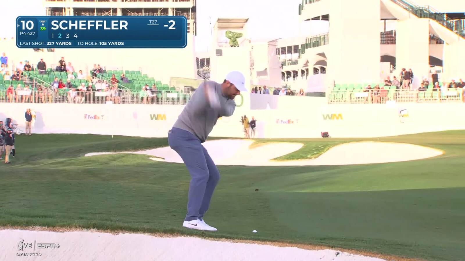 Scottie Scheffler | Round 2 | 10th hole | Shot 2 | 2025 WM Phoenix Open
