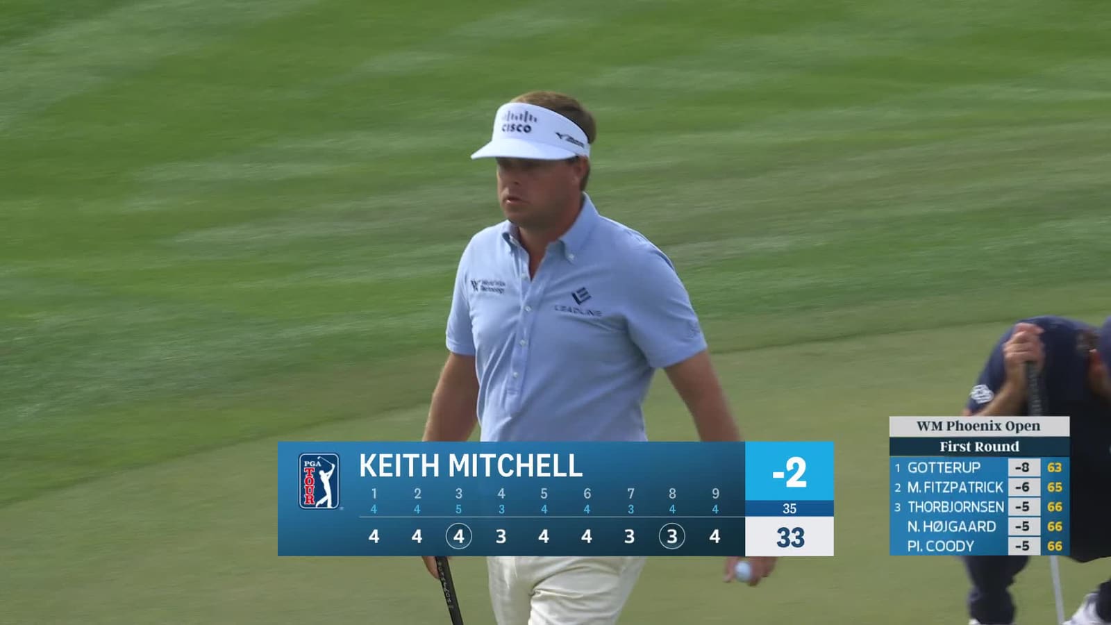 Keith Mitchell | Round 1 | 9th hole | Shot 4 | 2026 WM Phoenix Open