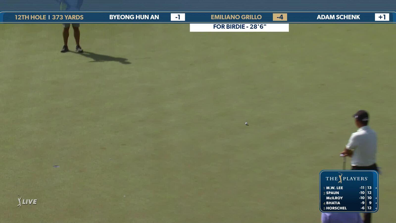 Emiliano Grillo | Round 2 | 12th hole | Shot 3 | 2025 THE PLAYERS