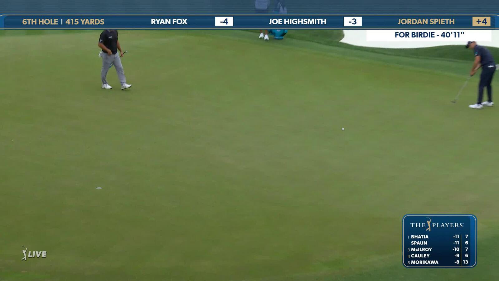 Jordan Spieth | Round 4 | 6th hole | Shot 3 | 2025 THE PLAYERS