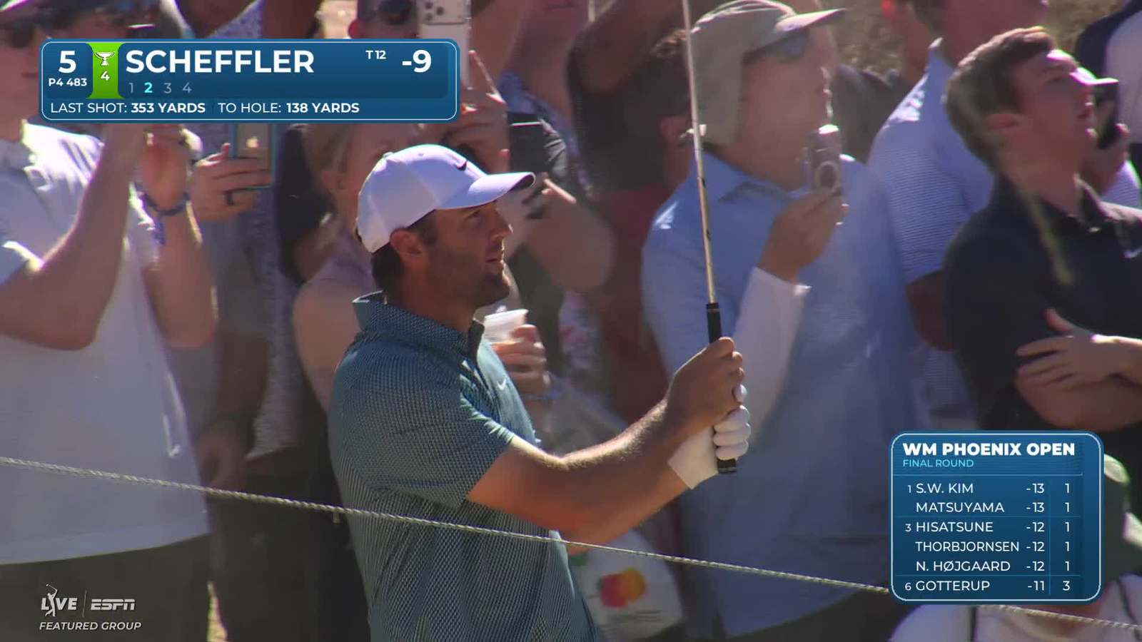 Scottie Scheffler | Round 4 | 5th hole | Shot 2 | 2026 WM Phoenix Open