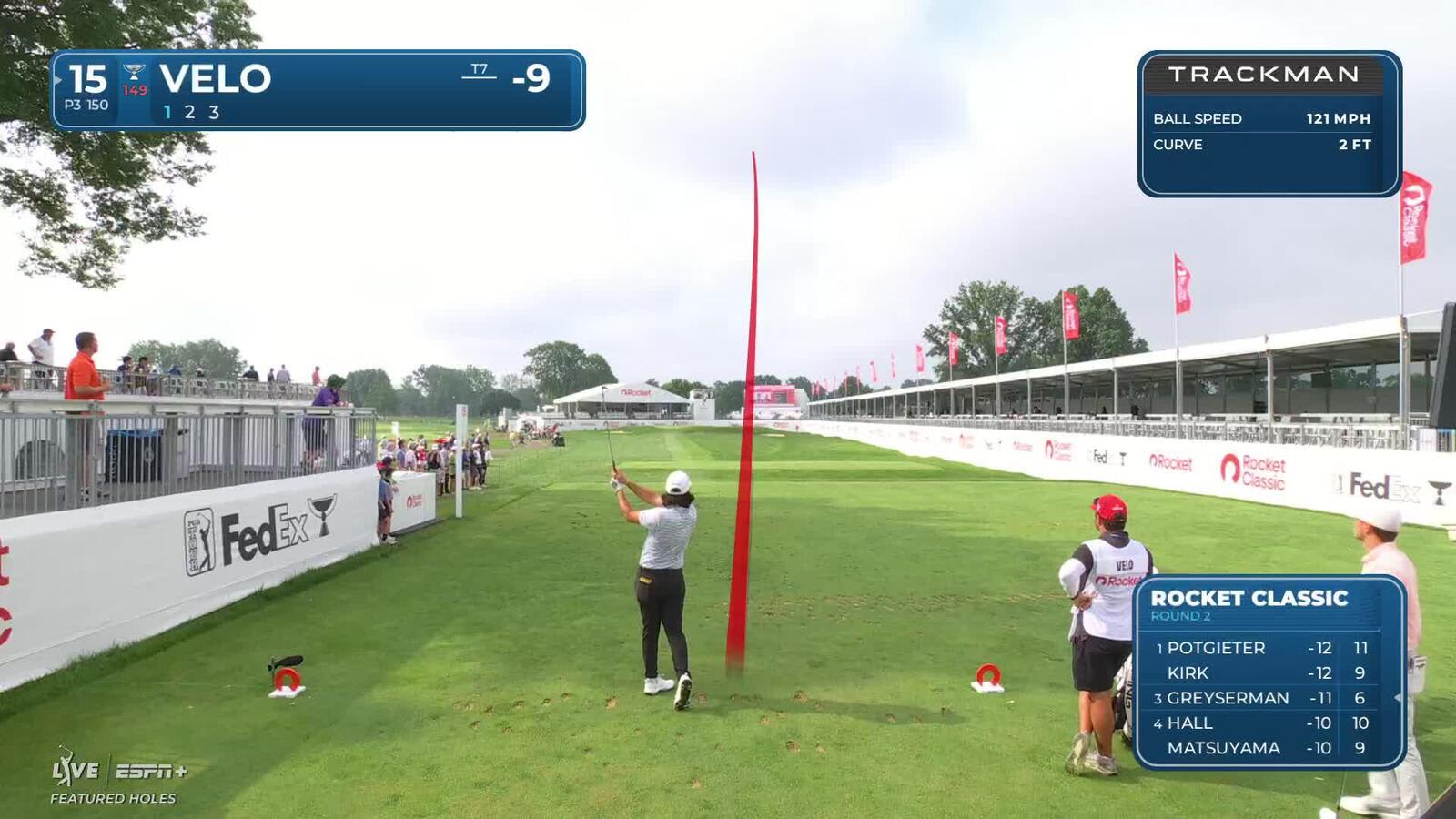 Kevin Velo | Round 2 | 15th hole | Shot 1 | 2025 Rocket Classic