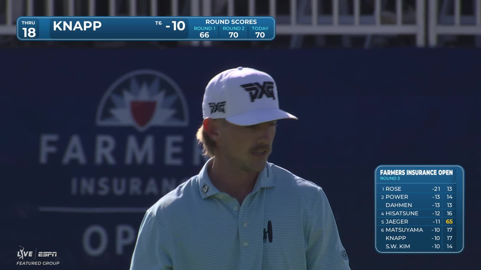 Jake Knapp | Round 3 | 18th hole | Shot 5 | 2026 Farmers