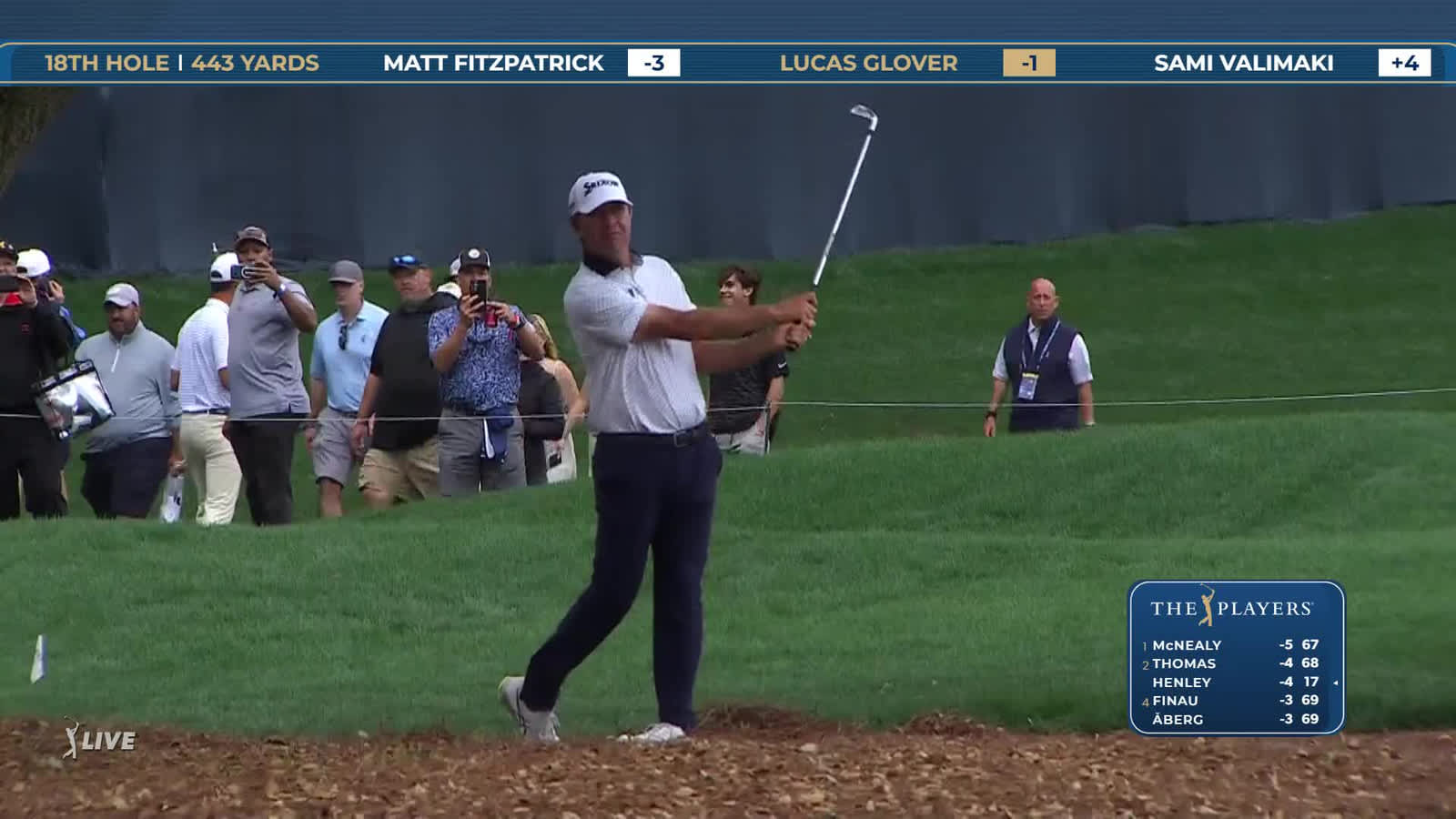 Lucas Glover | Round 1 | 18th hole | Shot 2 | 2026 THE PLAYERS