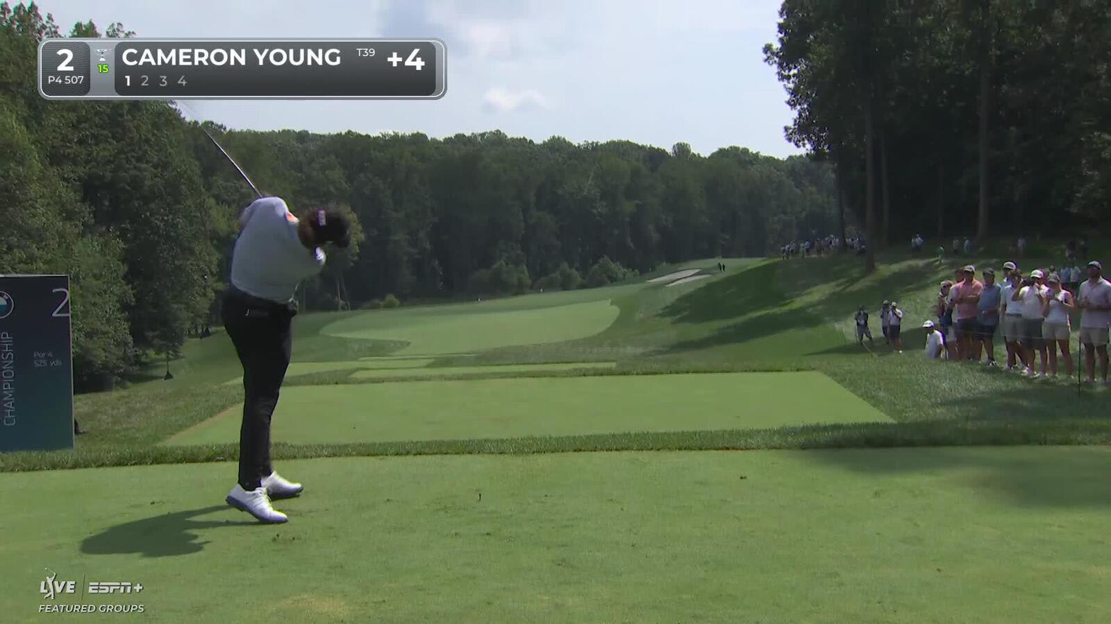 Cameron Young | Round 2 | 2nd hole | Shot 1 | 2025 BMW Championship