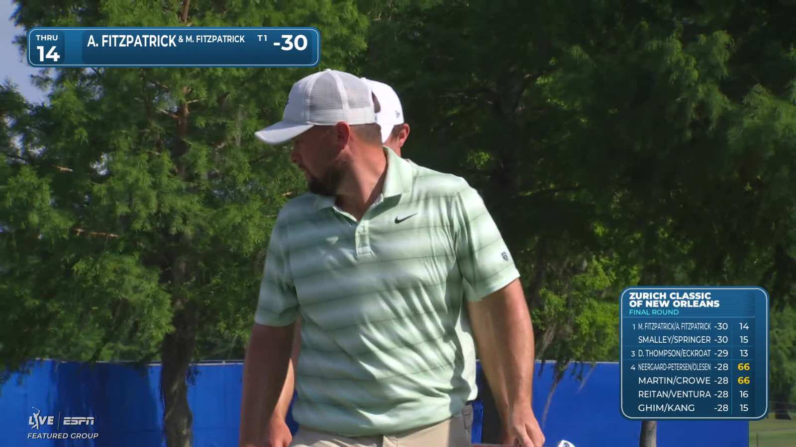 Alex Fitzpatrick | Round 4 | 14th hole | Shot 4 | 2026 Zurich Classic
