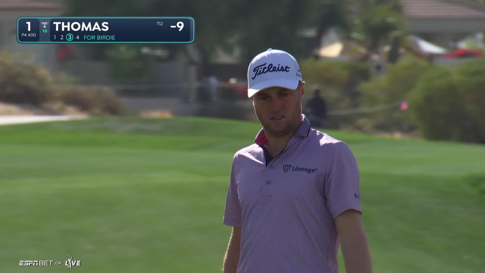 Justin Thomas | Round 4 | 1st hole | Shot 3 | 2025 WM Phoenix Open