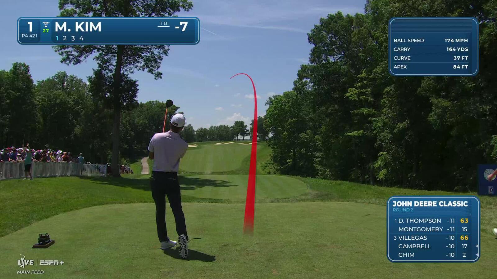 Michael Kim | Round 2 | 1st hole | Shot 1 | 2025 John Deere