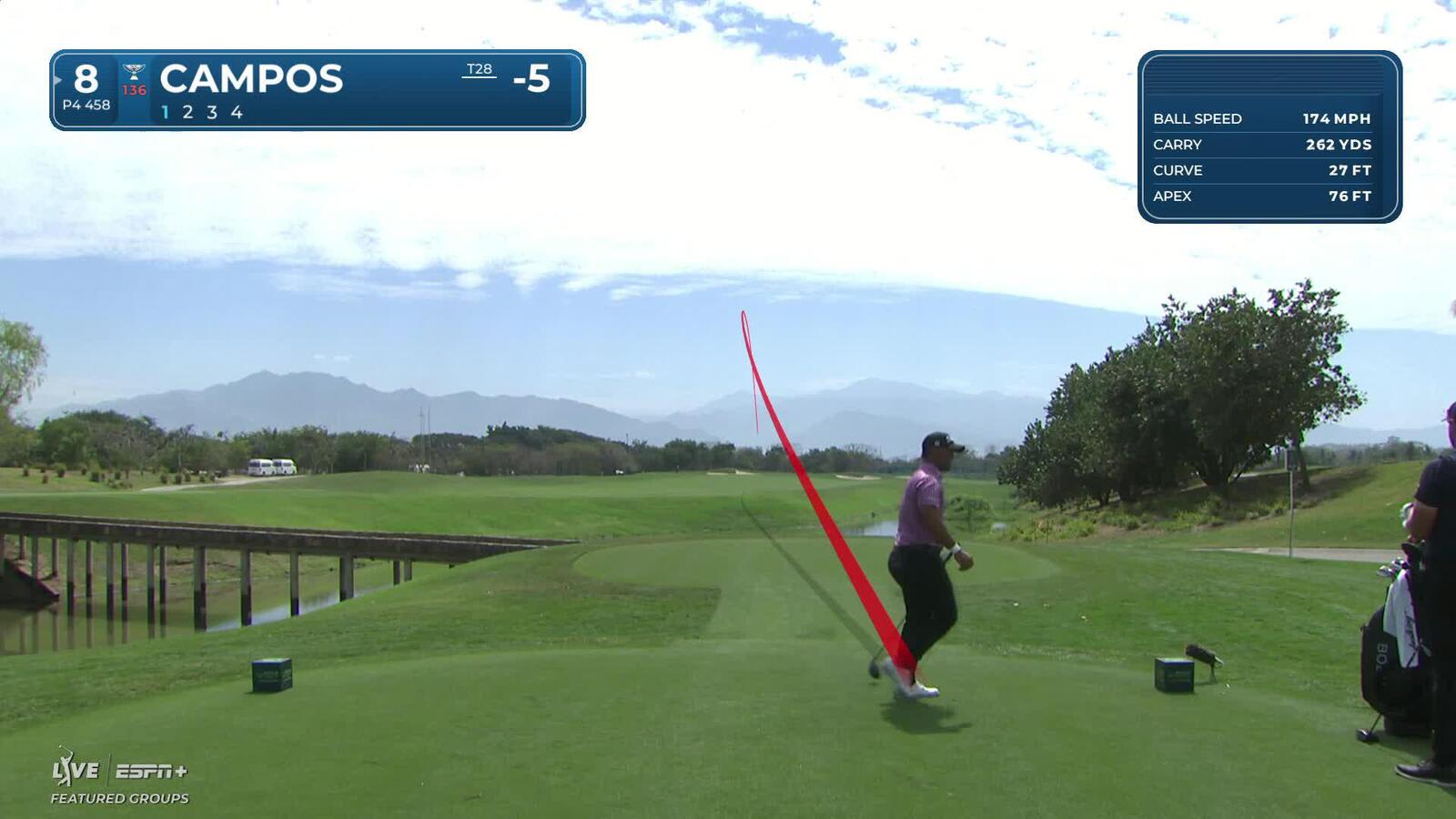 Rafael Campos | Round 2 | 8th hole | Shot 1 | 2025 Mexico Open