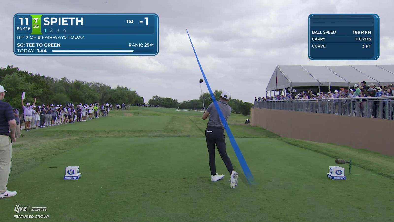 Jordan Spieth | Round 1 | 11th hole | Shot 1 | 2026 Valero