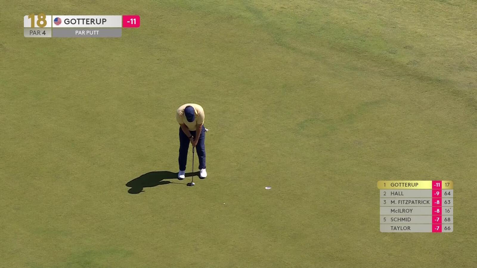 Chris Gotterup | Round 2 | 18th hole | Shot 4 | 2025 Genesis Scottish Open