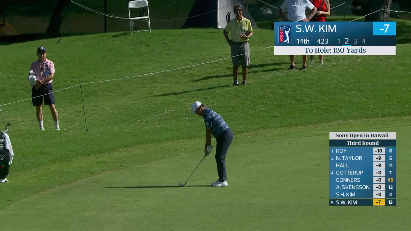 Si Woo Kim | Round 3 | 14th hole | Shot 2 | 2026 Sony Open