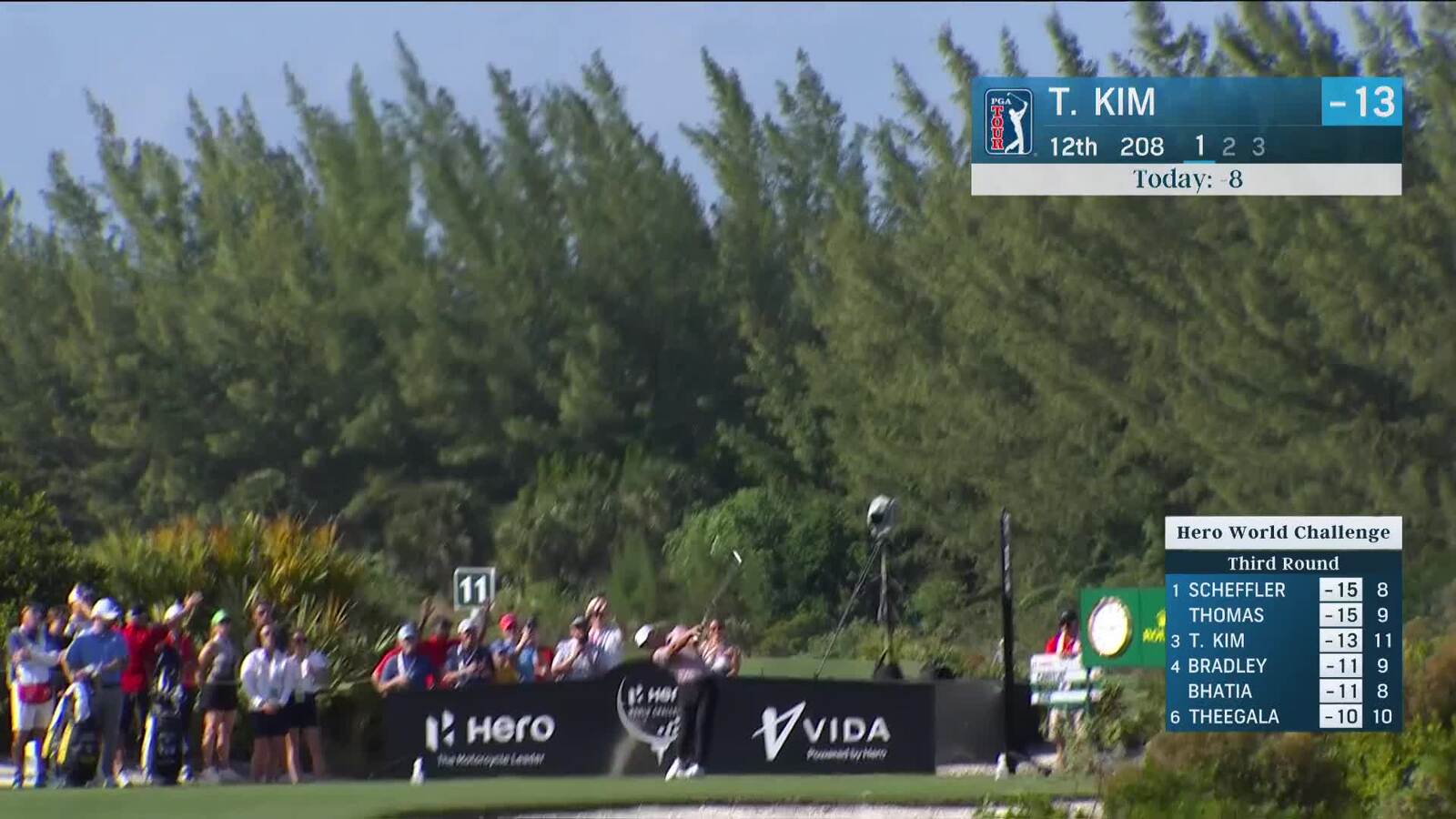 Tom Kim | Round 3 | 12th hole | Shot 1 | 2024 Hero World Challenge