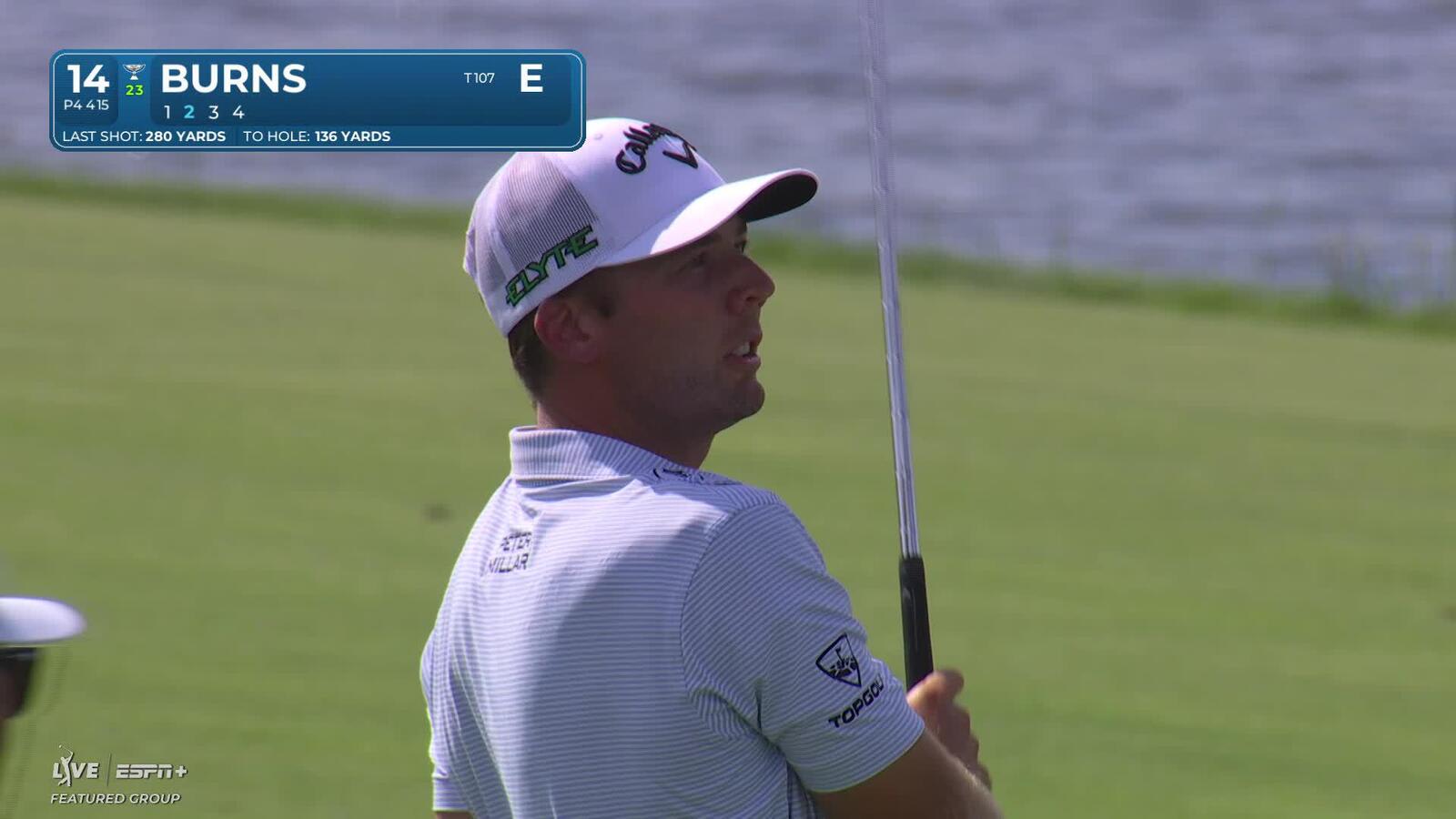 Sam Burns | Round 1 | 14th hole | Shot 2 | 2025 3M Open